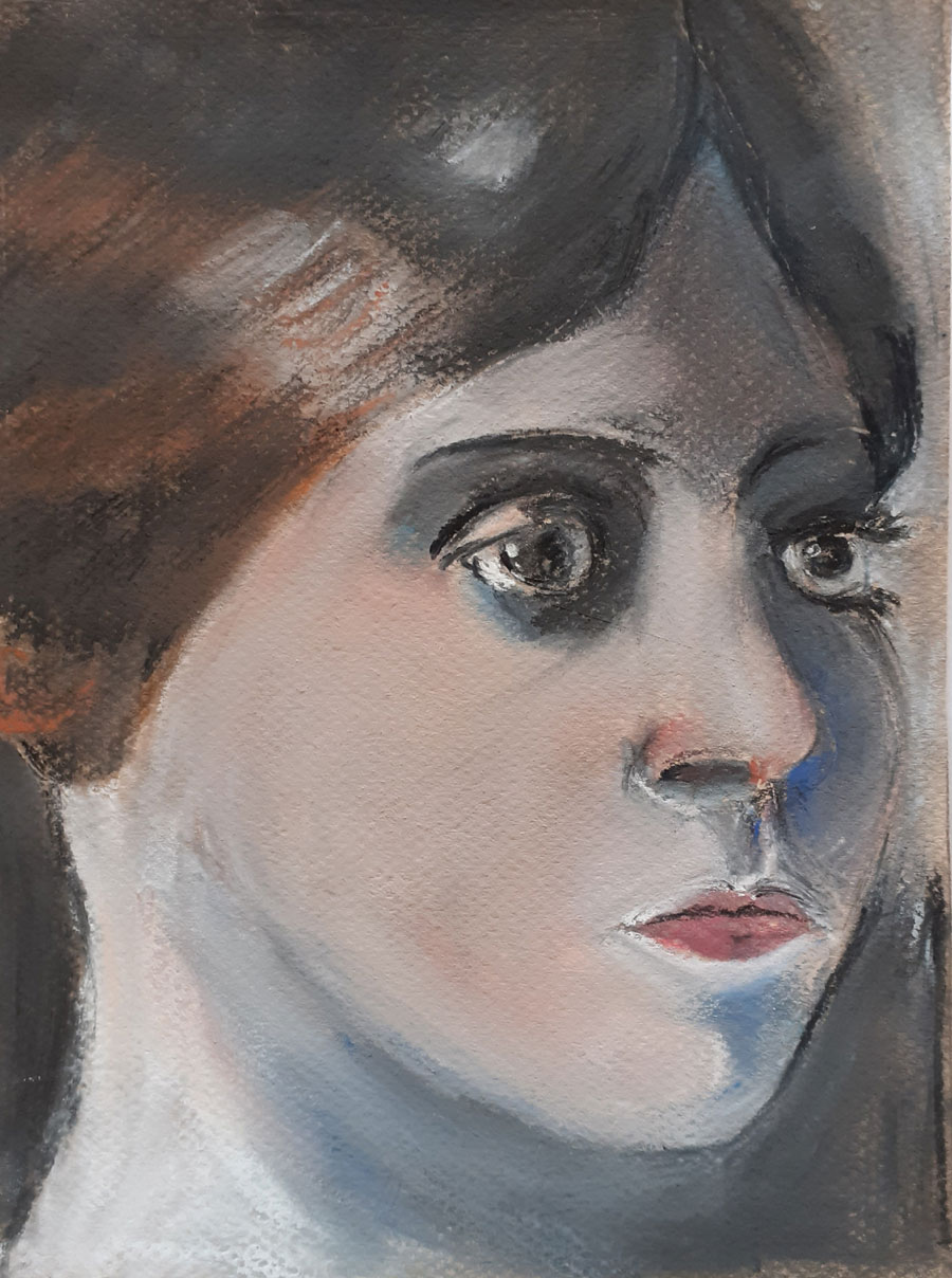 PIcasso's muse in pastels 